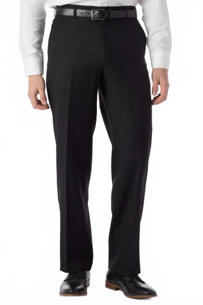 Ballin Long Fit Super 120s Wool Gabardine Comfort-eze Trouser In Black