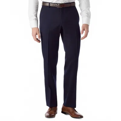Ballin Super 120s Luxury Wool Serge Comfort-eze Trouser In Mariner In Blue
