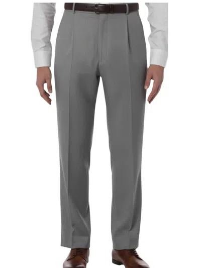Ballin Super 120s Wool Gabardine Comfort-eze Trouser In Pearl Grey In Gray