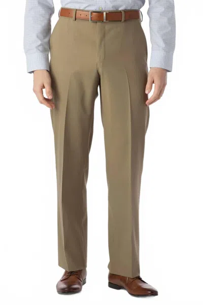 Ballin Super 120s Wool Travel Twill Comfort-eze Trouser - Soho Modern Fit In Sand In Neutral