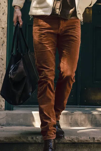 Ballin Vintage 16 Wale 5-pocket Cords Pant - Crescent Modern Fit In Dark Chocolate In Brown