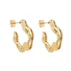 Ballinger Women's Gold Lava Everyday Medium Hoops Earrings In Gold