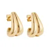 Ballinger Women's Retro Waterfall Gold Hoop Earrings