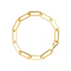 Ballinger Women's Square Gold Chain Link Chunky Paperclip Statement Bracelet