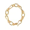 Ballinger Women's Swirl Chunky Chain Link Gold Statement Bracelet
