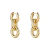 Ballinger Women's Triple Gold Hoop Drop Two-in-one Earrings
