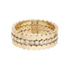 Ballinger Women's Triple Stacking Scalloped Gold Three-in-one Ring Set In Gold