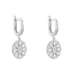 Ballinger Women's Uptown Oval Drop Earrings: Silver In Silver