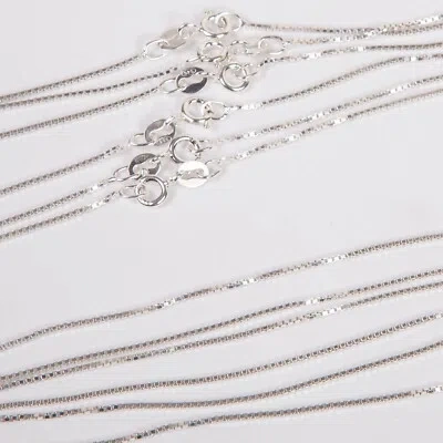 Pre-owned Ballisilver 50 Pieces 20" 50cm Italian Sterling Silver 925 1mm Box 015 Chain Necklaces Lot