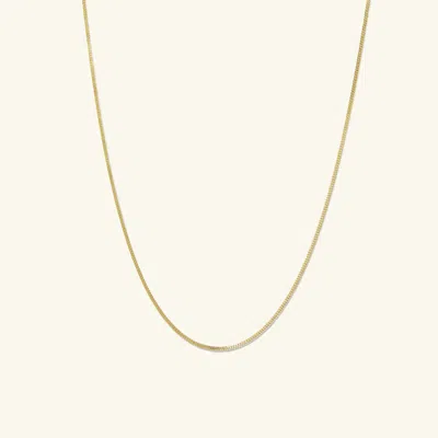 Ballstudz 14k Gold Dainty Baby Curb Chain Necklace 16"-24"