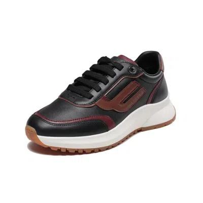 Bally Demmy 6301864 Men's Black/heritage Red/cuero Leather Sneakers In Multi