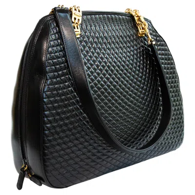 Pre-owned Bally 1990s  Black Quilted Leather Shoulder Bag