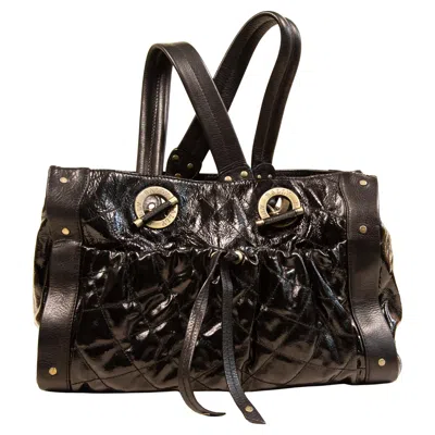 Pre-owned Bally 2000s  Black Patent Leather Shoulder Bag