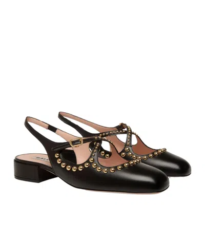 Bally 30mm Studded Leather Pumps In Black