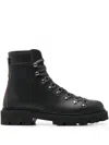 Bally 35mm Lace-up Lug-sole Combat Boots In Black