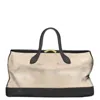 Bally 36 Hours Spiro Bar Weekender Duffle Bag In Natural/black/oro