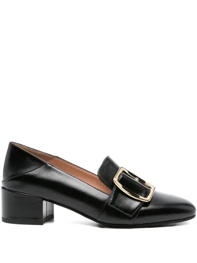 Bally 45mm Buckle Leather Pumps In Black