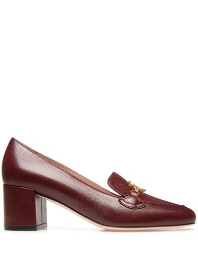 Bally 50mm Obrien Logo-plaque Pumps In Brown
