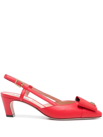 Bally 55mm Bow-detail Pumps In Red