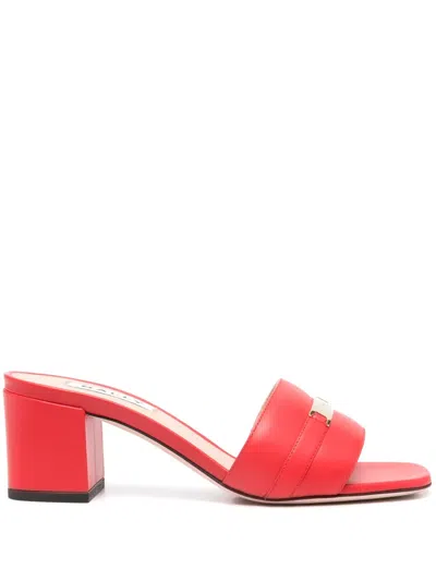 Bally 55mm Deco Sandals In Swiss Red