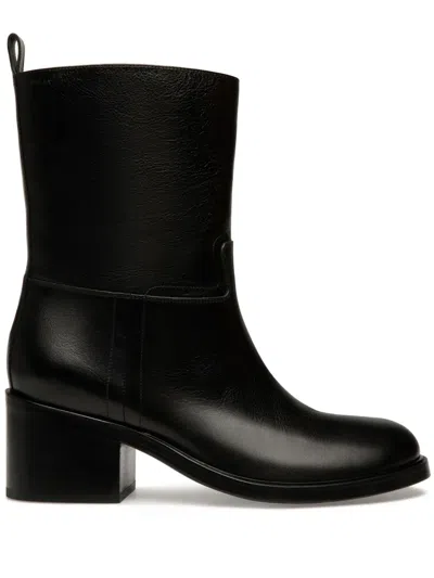 Bally Peggy 55mm Leather Boots In Black