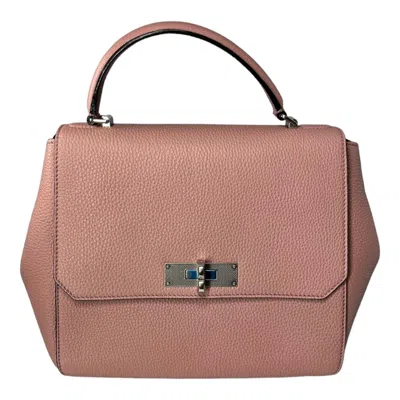 Bally 6203769 Rosehaze Calf Grained Turnlock Shoulder Bag In Pink