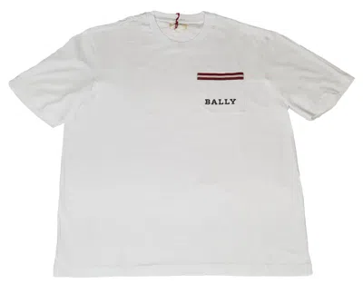 Bally 6233732 Men's Bone 100% Cotton Pocket T-shirt In White