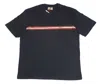 Bally 6233733 Men's Black 100% Cotton Striped Logo T-shirt In Black