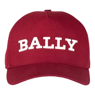 Bally 6236399 Red Embroidered Logo Baseball Cap Size 58