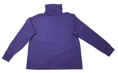 Bally 6238592 Hike 10 Admiral Organic Cotton Turtleneck Sweatshirt In Purple