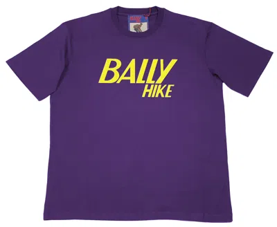 Bally 6238633 Men's Hike Admiral 100% Cotton Logo T-shirt In Blue