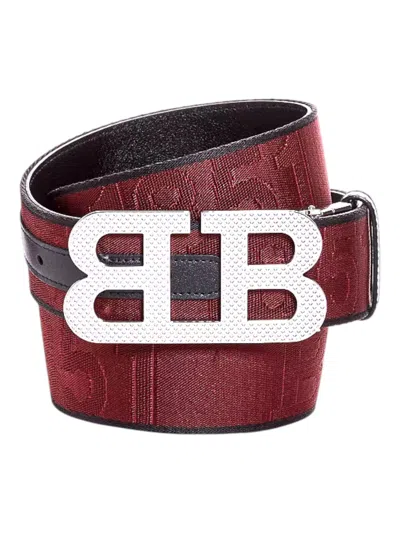Bally 6239333 Men's Mirror Buckle Reversible Heritage Red Belt