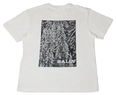 Bally 6239964 Men's White 100% Cotton Print T-shirt
