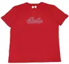Bally 6248613 Women's Red 100% Cotton Studs Logo T-shirt In Red