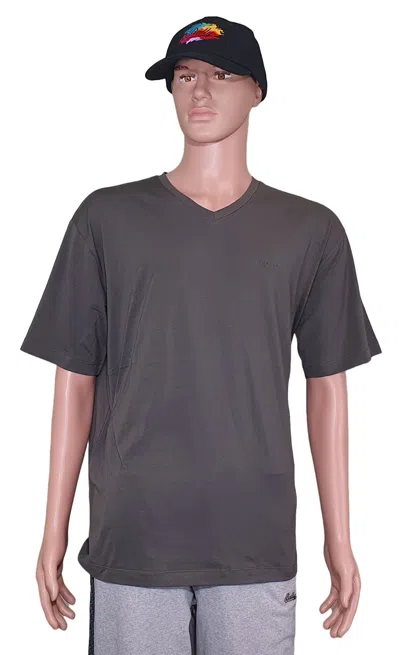 Bally 6301169 Men's Forest Green Cotton V-neck Logo T-shirt