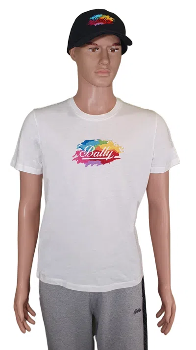 Bally 6301245 Unisex White 100% Cotton Logo T-shirt