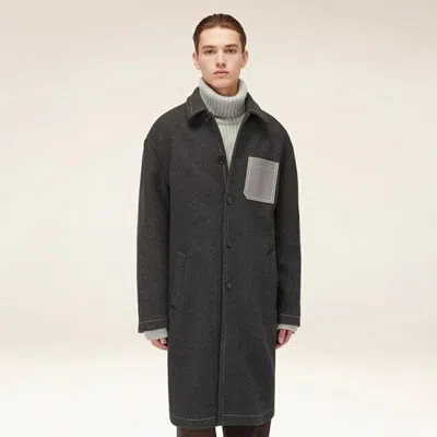 Bally 巴利男士长款秋季百搭外套大衣深灰色男式外套6302067
