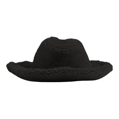 Bally 6302897 Black Shearling Western Hat