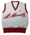 Bally 6302917 Silver Logo Cashmere Knit Wool Vest In Silver