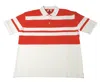 Bally 6303584 Men's Bone/orange Striped Organic Cotton Polo Shirt In Red
