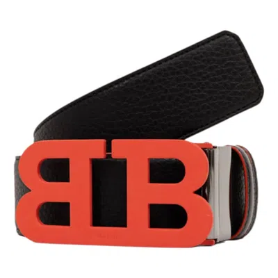 Bally 6303773 Men's Mirror Buckle Adjustable Reversible Belt In Purple