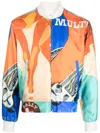 Bally Silk Printed Bomber Jacket In Multicolour In Multi
