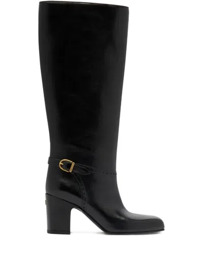 Bally 75mm Eclayr Leather Boots In Black
