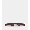 Bally Shiffie Belt With Adjustable Fit And Striped Pattern In Multi