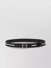 Bally Adjustable Logo Buckle Belt With Stripe Detail