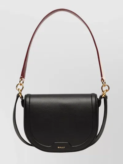 Bally Adjustable Strap Foldover Top Handle Bag