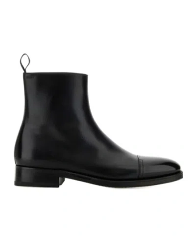 Bally Adrien Brody Almond Toe Boots In Black
