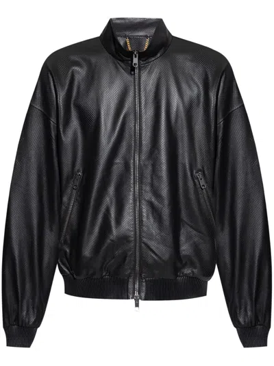 Bally Black Adrien Brody Edition Lightweight Leather Jacket