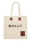 Bally Akelei Canvas Tote Bag With In Ecru