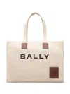 Bally Akelei Canvas Tote Bag In Neutrals